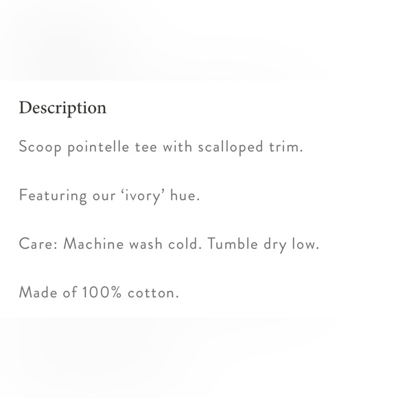 Rylee & Cru Pointelle Tee-ivory - Picture 3 of 7